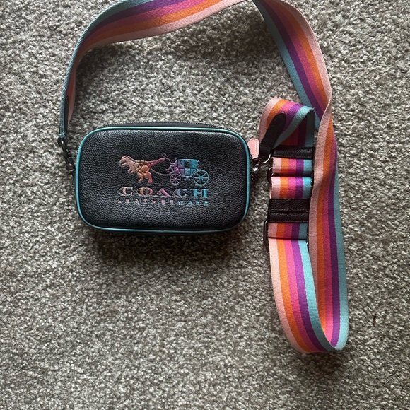 Coach Handbags - *RARE* Rexy and Carriage Rainbow Sadie Crossbody Bag with Rainbow Strap